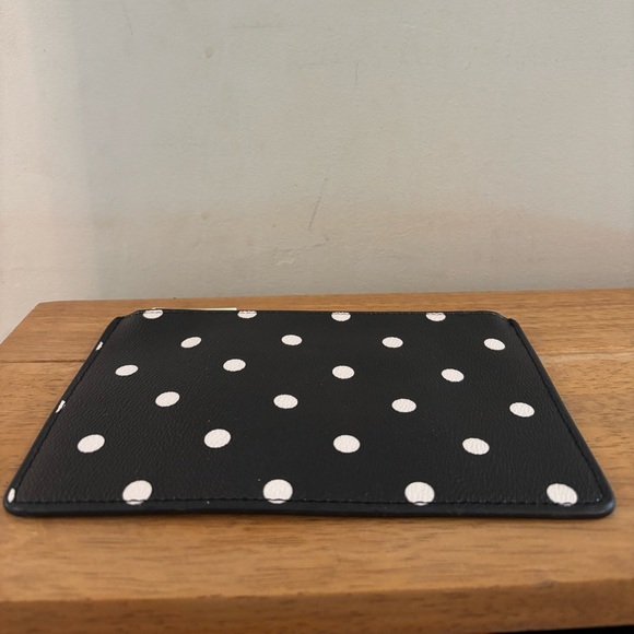 Isaac Mizrahi Black Polka Dot Clutch 8x5 - Picture 5 of 7